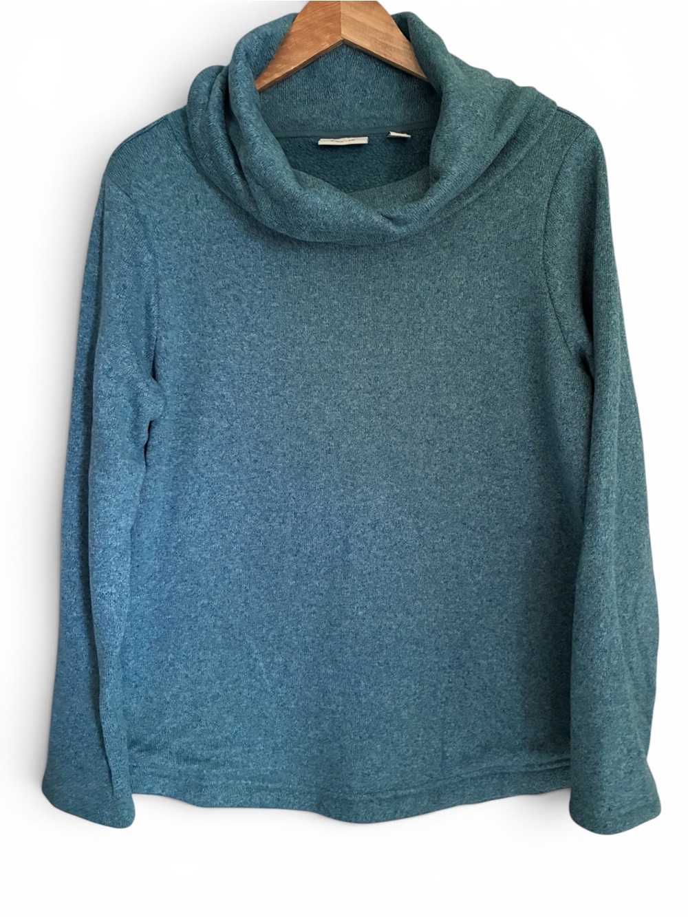 L.L. Bean Cozy Girl Activewear Lounge Cabincore Cowl Neck Sweatshirt Sz L